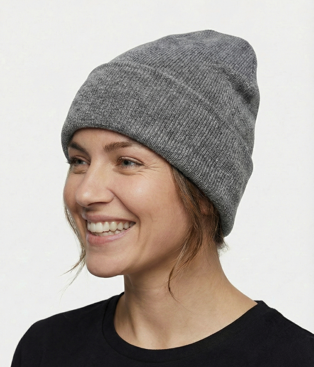 SATIN LINED BEANIE.