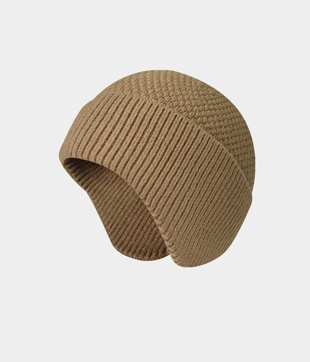 PATTERNED EARMUFF BEANIE.