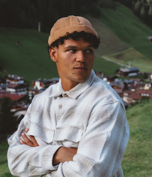 CORDUROY FISHERMAN BEANIE.