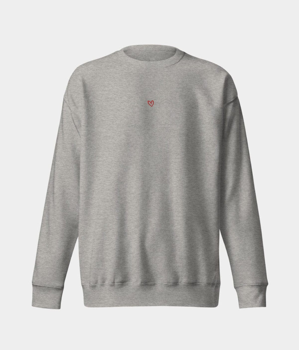 DRAWN HEART SWEATER.