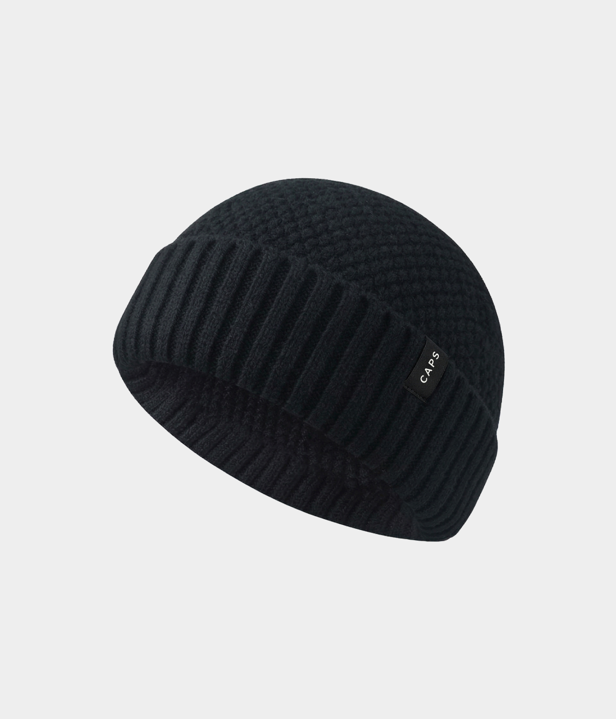 LOGO RIBBED FISHERMAN BEANIE.