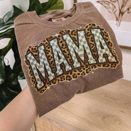 Mama Leopard Checkered PNG