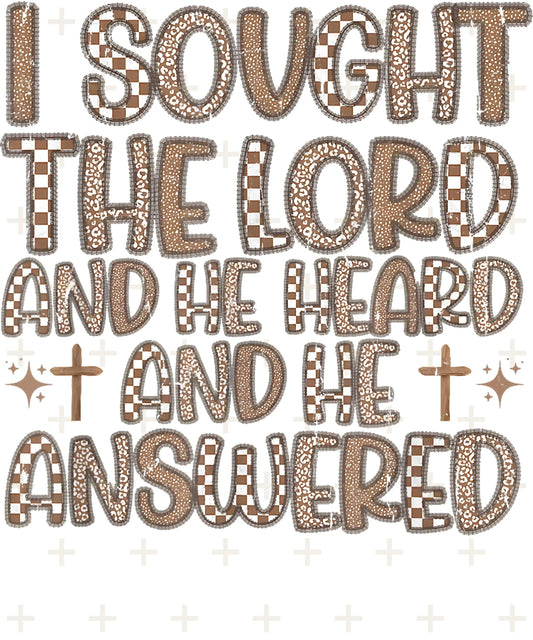 I Sought The Lord PNG