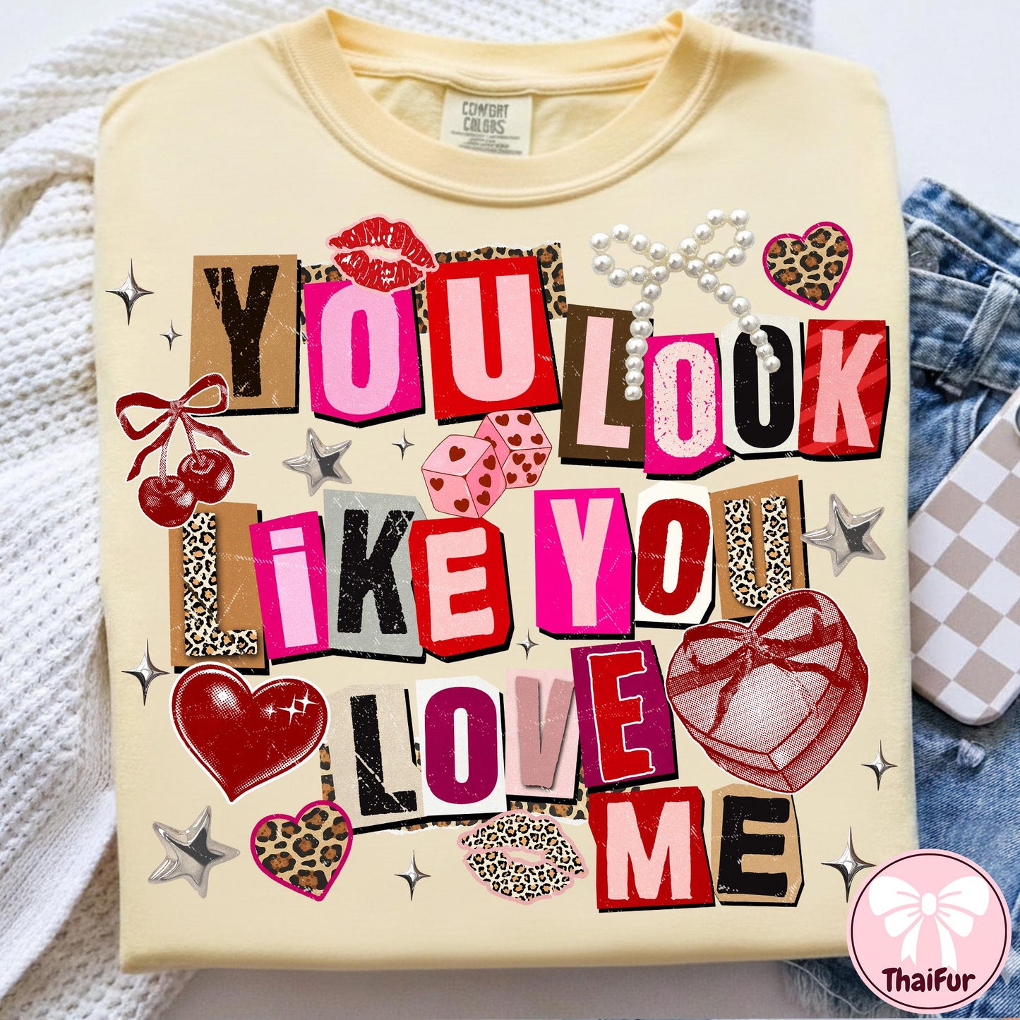 Coquette You Look Like You Love Me PNG