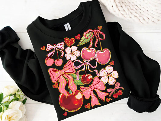 Boho Cherry Coquette PNG