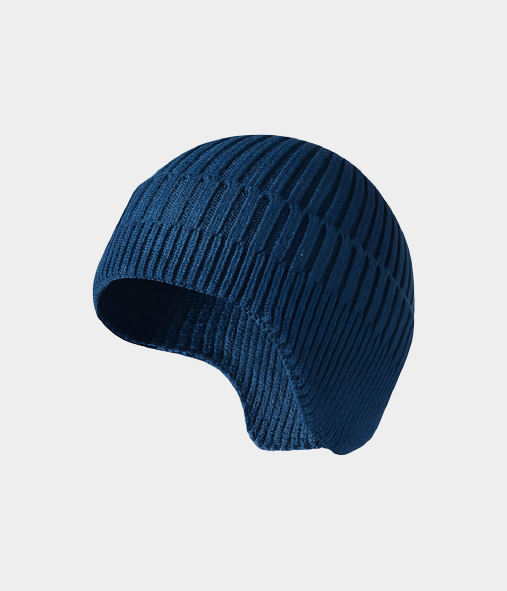 CABLE EARMUFF BEANIE.