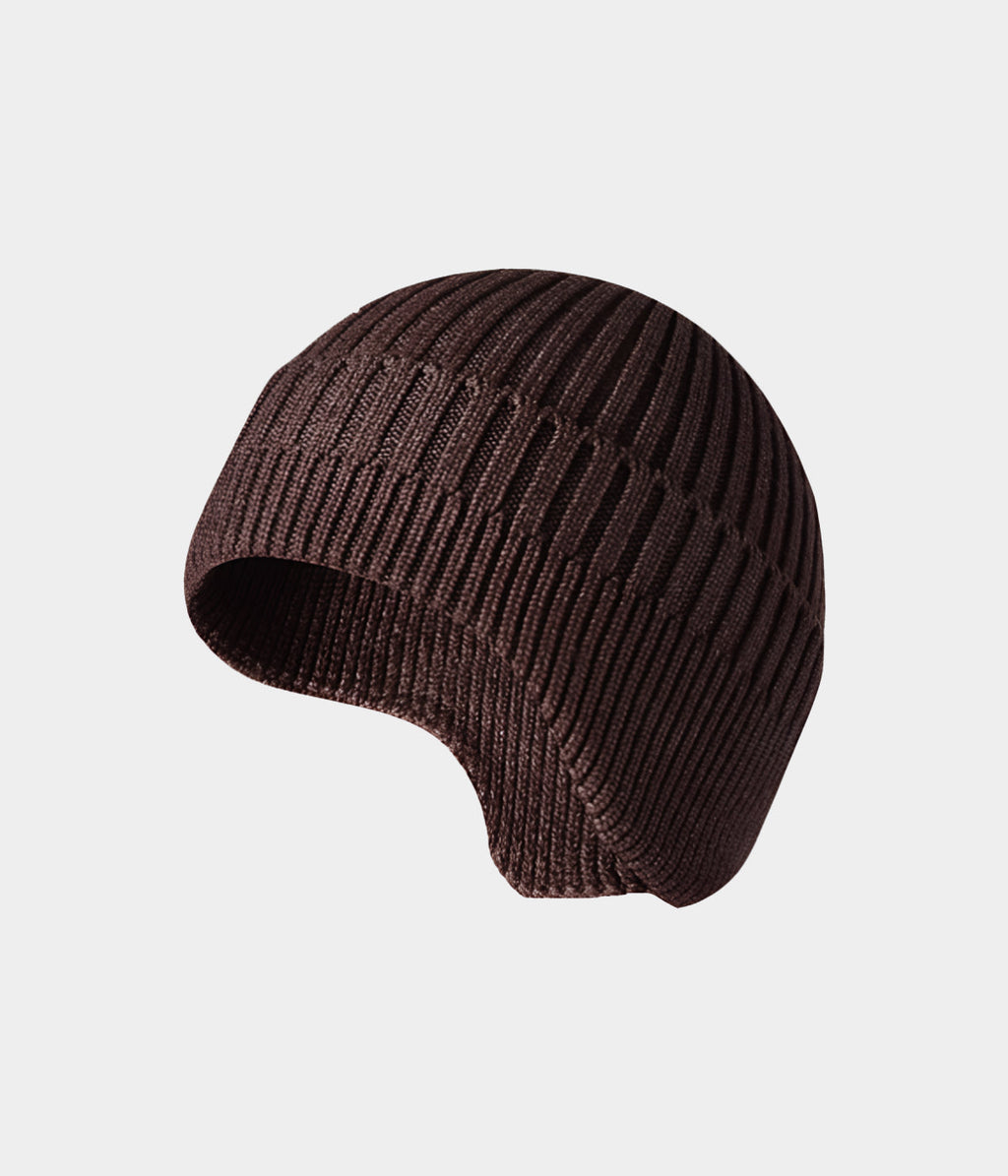 CABLE EARMUFF BEANIE.