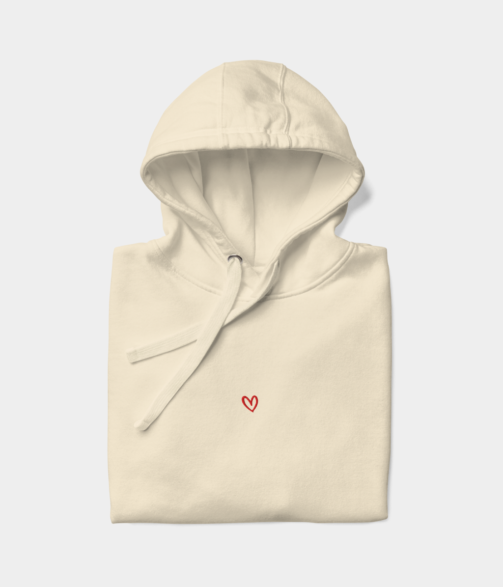 DRAWN HEART HOODIE.