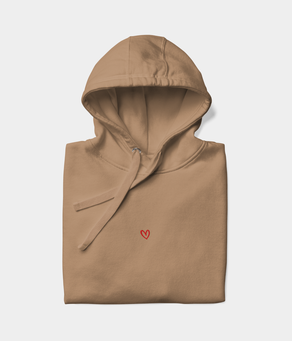 DRAWN HEART HOODIE.