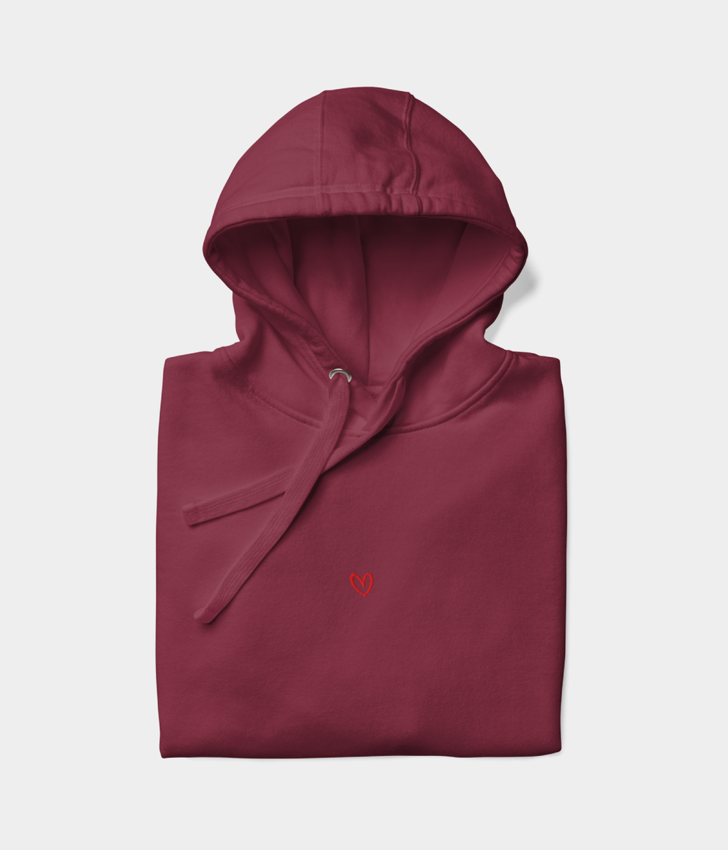 DRAWN HEART HOODIE.