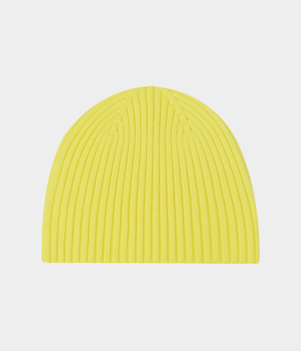 RIB KNIT BEANIE.