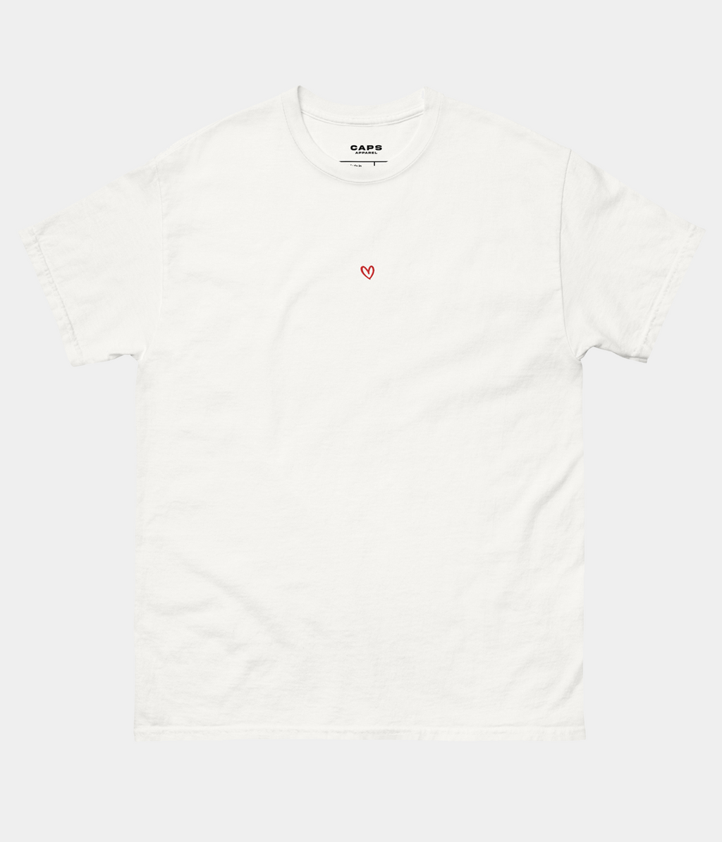 DRAWN HEART TEE.
