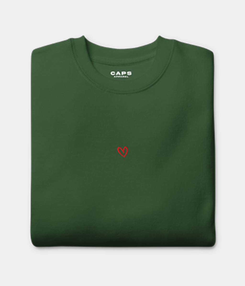 DRAWN HEART SWEATER.